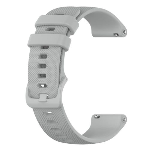 For Xiaomi Haylou Solar LS01 / ID205 / Willful SW021 Universal Grid Texture Silicone Watchband Replacement - Grey