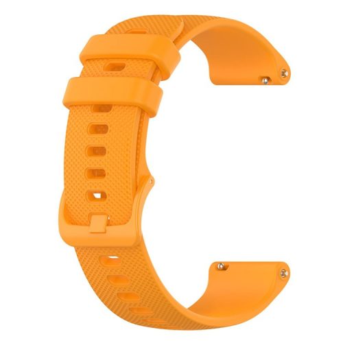 For Xiaomi Haylou Solar LS01 / ID205 / Willful SW021 Universal Grid Texture Silicone Watchband Replacement - Orange