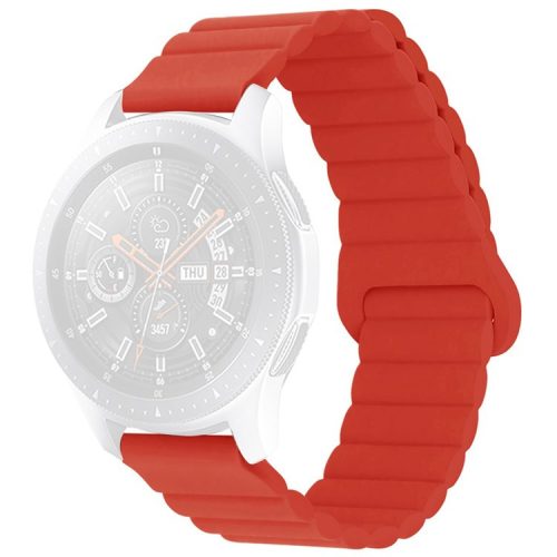 For Haylou LS02 / RS4 / RS4 Plus / Huawei Watch GT 3 Pro 43mm, Silicone Watchband 20mm Universal Magnetic Watch Strap - Red