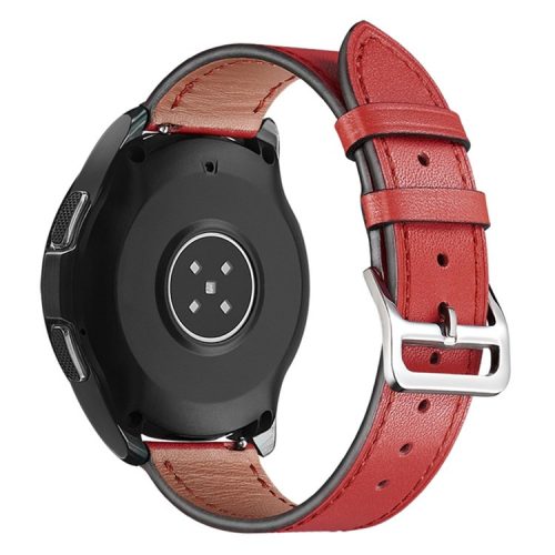 XIAOMI YOUPIN for Haylou LS02 / RS4 Plus LS11 20mm Watch Bands Replacement Strap Textured Genuine Leather Adjustable Wrist Strap - Red