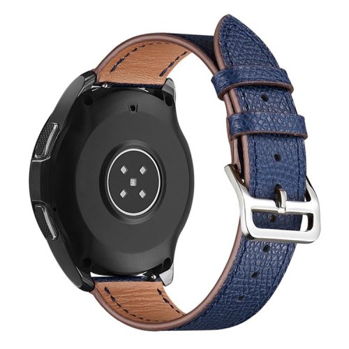 XIAOMI YOUPIN for Haylou LS02 / RS4 Plus LS11 20mm Watch Bands Replacement Strap Textured Genuine Leather Adjustable Wrist Strap - Dark Blue