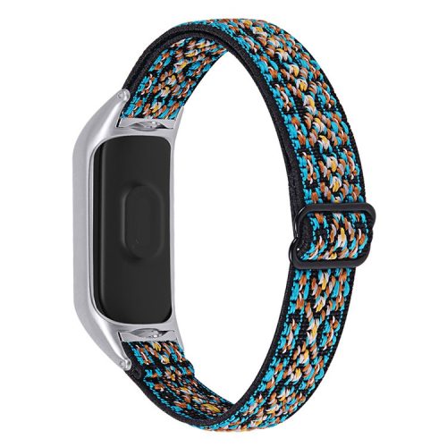 For Xiaomi Mi Band 5 / 6 Elastic Watch Band Nylon Braided Adjustable Wrist Strap Replacement - Style 4