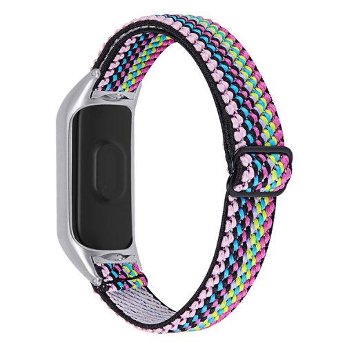 For Xiaomi Mi Band 5 / 6 Elastic Watch Band Nylon Braided Adjustable Wrist Strap Replacement - Style 9