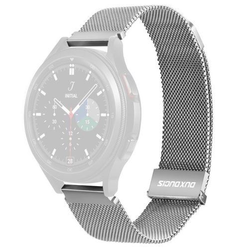 DUX DUCIS Milanese Watch Band for Samsung Galaxy Watch3 41mm / Watch 6 40mm 44mm Stainless Steel Alloy 20mm Magnetic Strap Bracelet - Silver