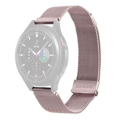 DUX DUCIS Milanese Watch Band for Samsung Galaxy Watch3 41mm / Watch 6 40mm 44mm Stainless Steel Alloy 20mm Magnetic Strap Bracelet - Pink