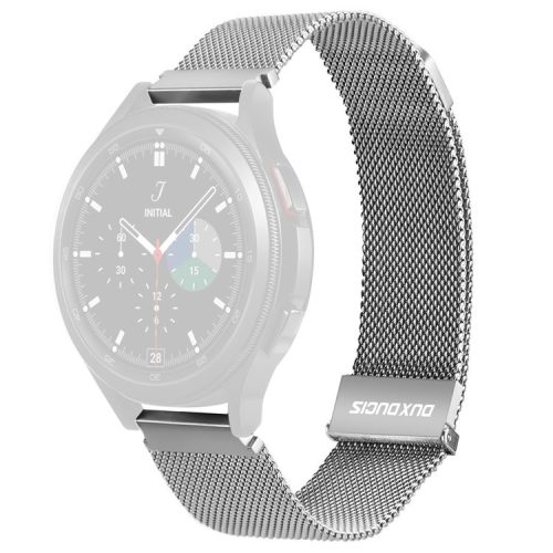 DUX DUCIS 22mm Magnetic Watch Band for Samsung Galaxy Watch3 45mm / Huawei Watch GT 3 46mm / GT 3 Pro 46mm Stainless Steel Alloy Milanese Watch Strap - Silver