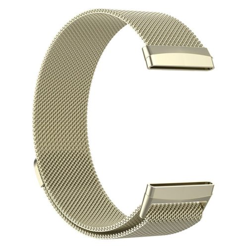 For Fitbit Versa 4 / Sense 2 Replacement Watch Strap Metal Milanese Smart Watchband, Size: S - Offical Gold