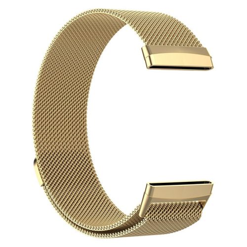 For Fitbit Versa 4 / Sense 2 Replacement Watch Strap Metal Milanese Smart Watchband, Size: S - Gold