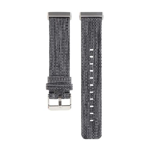 For Fitbit Versa 4 / Sense 2 Nylon Sport Watch Band Breathable Replacement Wrist Strap - Grey