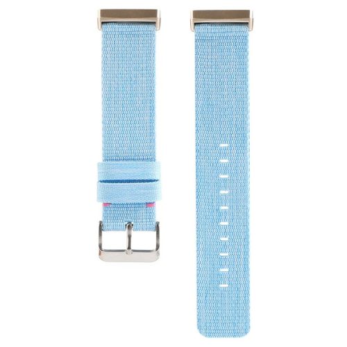 For Fitbit Versa 4 / Sense 2 Nylon Sport Watch Band Breathable Replacement Wrist Strap - Blue