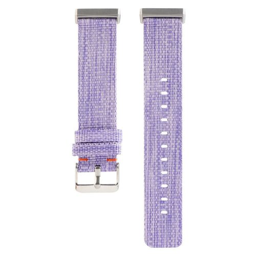 For Fitbit Versa 4 / Sense 2 Nylon Sport Watch Band Breathable Replacement Wrist Strap - Purple