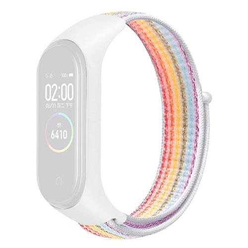 For Xiaomi Mi Band 3 / 4 / 5 / 6 / 7 Nylon Watch Band Adjustable Sport Loop Strap Wristband Replacement - Colorful