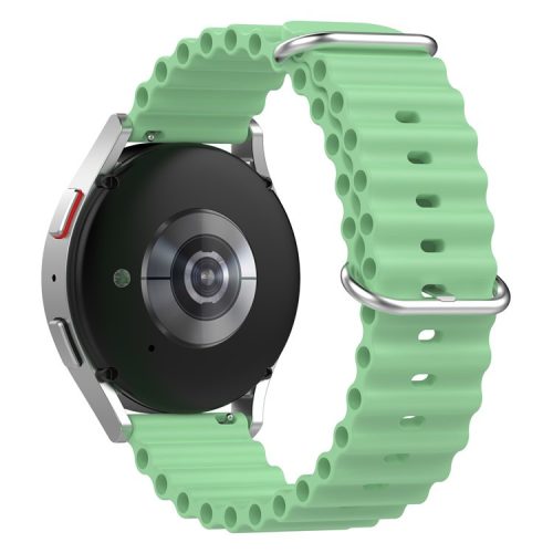 For Polar Ignite / Ignite2 / Unite / Pacer / Samsung Galaxy Watch 5 40mm / 44mm Ocean Strap 20mm Soft Silicone Sport Watch Band Replacement - Light Green