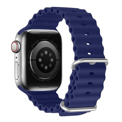 DUX DUCIS Rubber Strap for Apple Watch Series 10 46mm / Ultra 2 / Ultra 49mm / 9 8 7 45mm / SE (2023) SE (2022) SE 6 5 4 44mm / 3 2 1 42mm Band - Blue