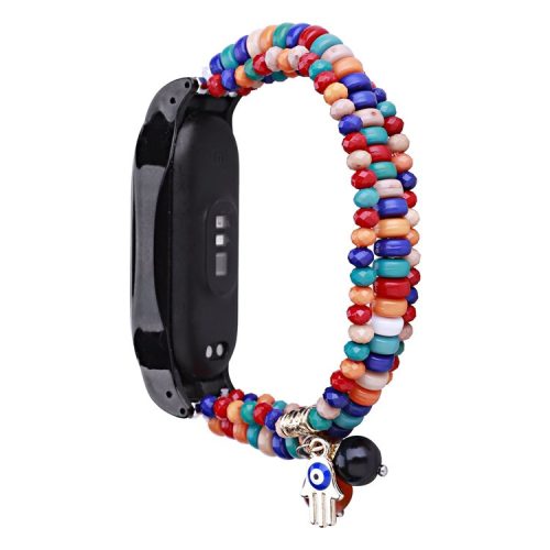 For Xiaomi Mi Band 3 / Band 4 Beaded Bracelet Holiday Style Watch Band Replacement Strap - Colorful