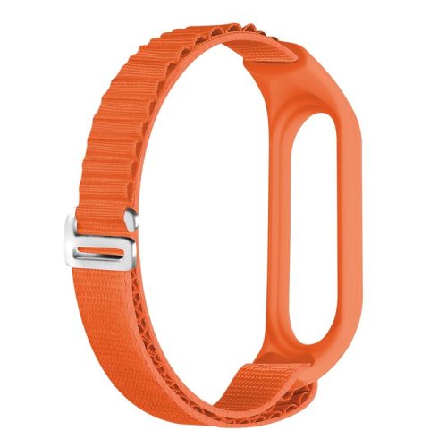 For Xiaomi Mi Band 3 / Band 4 / Band 5 / Band 6 / Band 7 Alpine Loop Nylon Watch Band G-hook Adjustable Sport Strap - Orange