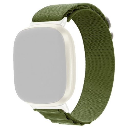 For Fitbit Versa 3 / Sense Replacement Breathable Nylon Smartwatch Band Adjustable Wrist Strap - Green