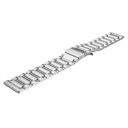 23mm Smart Watch Band for Fitbit Blaze 3 Beads Stainless Steel Folding Buckle Wrist Strap Replacement - Silver