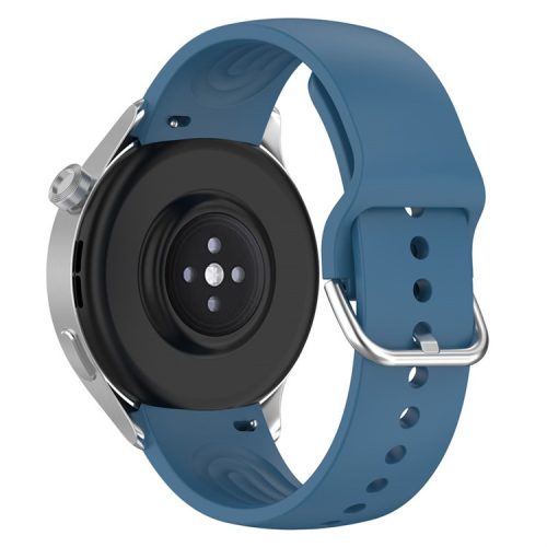 22mm Arc-shaped Watchband for Xiaomi Watch S2  /  S1  /  S1 Pro, Adjustable Silicone Wrist Strap with Metal Buckle - Dark Blue