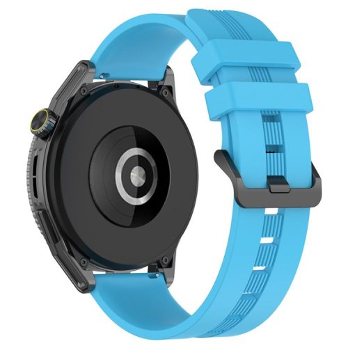 20mm Textured Silicone Smart Watch Bands for Huawei Watch GT3 / Watch GT, Sport Style Replaced Wrist Strap Watchband - Sky Blue