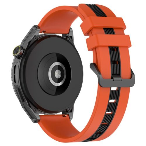 Sport Bands for Huawei Watch GT 3 SE / Watch GT, Dual Color 22mm Watch Band Breathable Soft Silicone Strap - Orange / Black