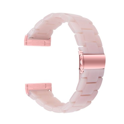 Resin Band for Fitbit Versa 4 / Sense 2 , 20mm Lightweight Watch Strap Bracelet with Stainless Steel Buckle - Pink