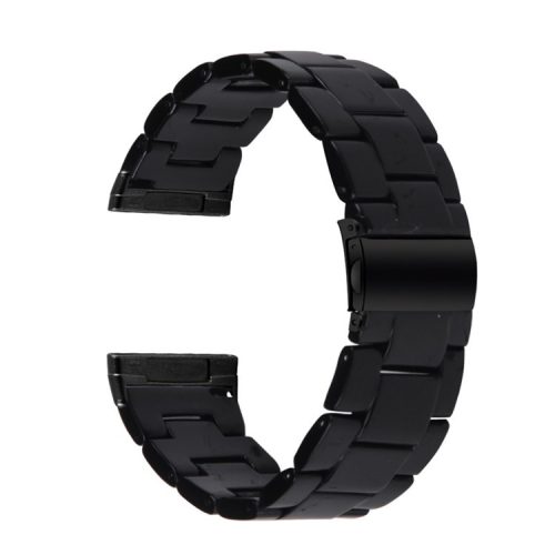 Resin Band for Fitbit Versa 4 / Sense 2 , 20mm Lightweight Watch Strap Bracelet with Stainless Steel Buckle - Black