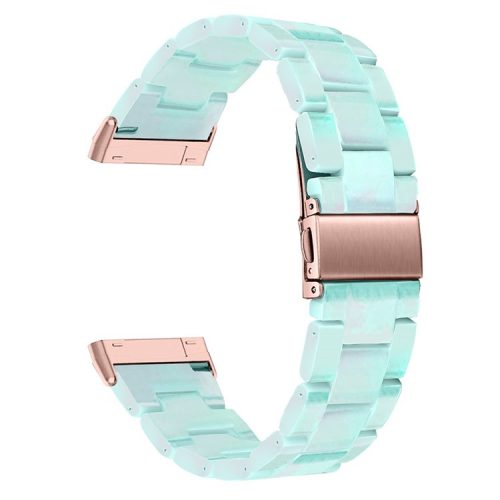 Resin Band for Fitbit Versa 4 / Sense 2 , 20mm Lightweight Watch Strap Bracelet with Stainless Steel Buckle - Bright Green