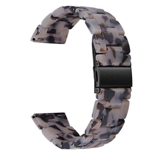 Resin Band for Fitbit Versa 4 / Sense 2 , 20mm Lightweight Watch Strap Bracelet with Stainless Steel Buckle - Ink Grey