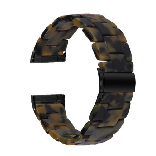 Watch Band for Fitbit Versa 4 / Sense 2 , 20mm Resin Watchband Stainless Steel Buckle Replacement Strap - Matte Army Green