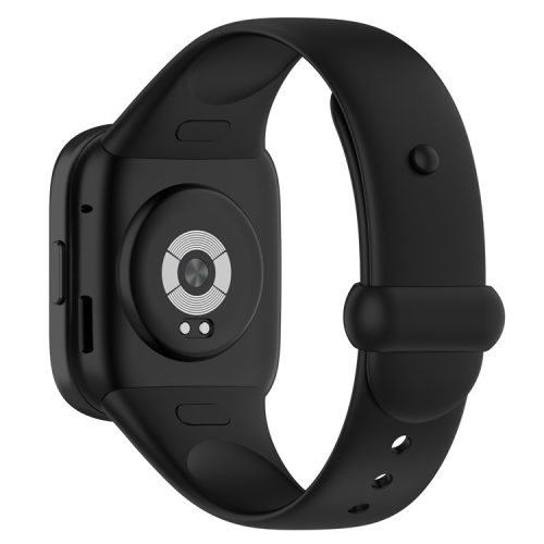 Watch Band for Xiaomi Redmi Watch 3 Soft Silicone Strap with Button Buckle - Black