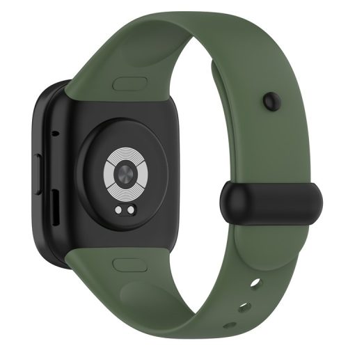 Watch Band for Xiaomi Redmi Watch 3 Soft Silicone Strap with Button Buckle - Light Green / Black