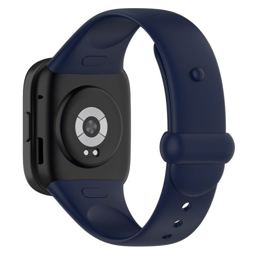 Watch Band for Xiaomi Redmi Watch 3 Soft Silicone Strap with Button Buckle - Dark Blue / Dark Blue