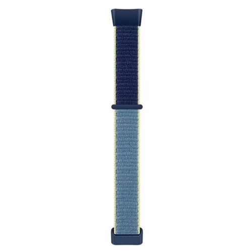 For Fitbit Charge 6 / 5 Nylon Watch Band Sport Breathable Watch Strap with Loop Buckle - Ice Blue