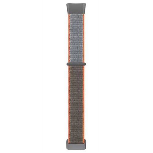 For Fitbit Charge 6 / 5 Nylon Watch Band Sport Breathable Watch Strap with Loop Buckle - Orange