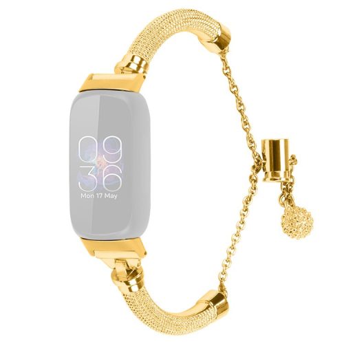 For Fitbit Inspire / Inspire 2 / Inspire HR Metal Smart Watch Band Bracelet Wrist Strap Replacement - Gold