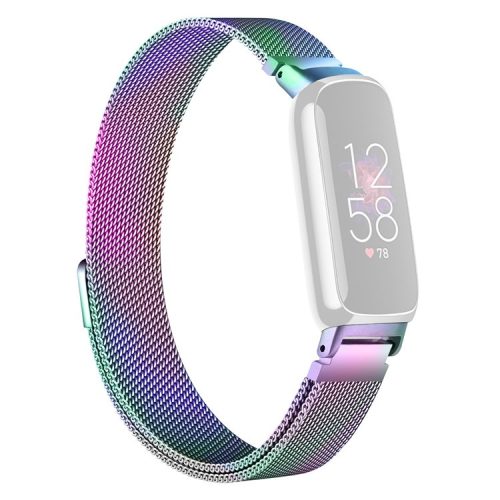 Smart Watch Band for Fitbit Inspire 3 Stainless Steel Magnetic Milanese Metal Mesh Strap - Multi-color