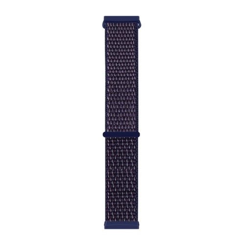 For Fitbit Versa 4 / Sense 2 Soft Nylon Watch Bands Sport Loop Strap Replacement Bracelet - Dark Blue