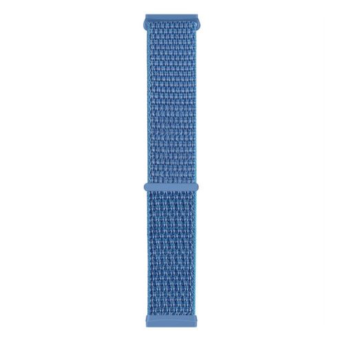 For Fitbit Versa 4 / Sense 2 Soft Nylon Watch Bands Sport Loop Strap Replacement Bracelet - Cape Blue