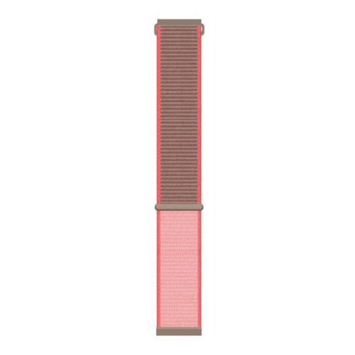 For Fitbit Versa 4 / Sense 2 Soft Nylon Watch Bands Sport Loop Strap Replacement Bracelet - Neon Pink