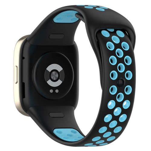 28mm Silicone Watch Strap for Xiaomi Redmi Watch 3 / Mi Watch Lite 3 , Dual-color Smart Band Strap - Black / Blue