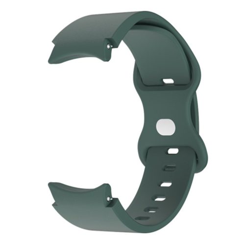 Watch Strap for Samsung Galaxy Watch6 40mm 44mm / Watch6 Classic 43mm 47mm / Watch 5 40mm 44mm / Watch4 40mm 44mm , 20mm Silicone Band with Butterfly Buckle - Blackish Green