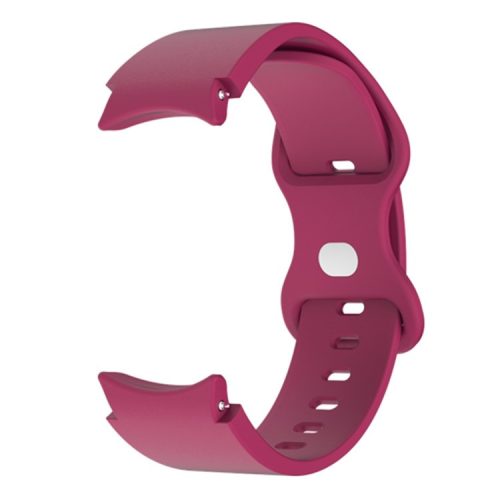 Watch Strap for Samsung Galaxy Watch6 40mm 44mm / Watch6 Classic 43mm 47mm / Watch 5 40mm 44mm / Watch4 40mm 44mm , 20mm Silicone Band with Butterfly Buckle - Wine Red