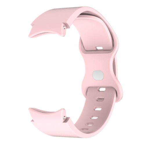 Watch Strap for Samsung Galaxy Watch6 40mm 44mm / Watch6 Classic 43mm 47mm / Watch 5 40mm 44mm / Watch4 40mm 44mm , 20mm Silicone Band with Butterfly Buckle - Light Pink