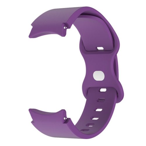 Watch Strap for Samsung Galaxy Watch6 40mm 44mm / Watch6 Classic 43mm 47mm / Watch 5 40mm 44mm / Watch4 40mm 44mm , 20mm Silicone Band with Butterfly Buckle - Purple