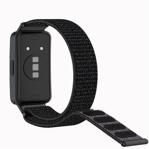 For Huawei Band 8 / Band 8 NFC / Band 9 / Band 9 NFC Nylon Watch Band Adjustable Sport Loop Breathable Replacement Strap - Black