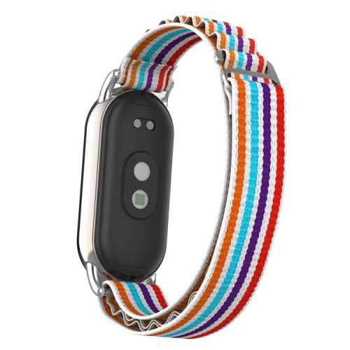 Replacement Watch Band for Xiaomi Mi Band 9 NFC / Mi Band 9 / Smart Band 8 NFC / Smart Band 8 Nylon Wrist Strap with Silver Connector - Colorful