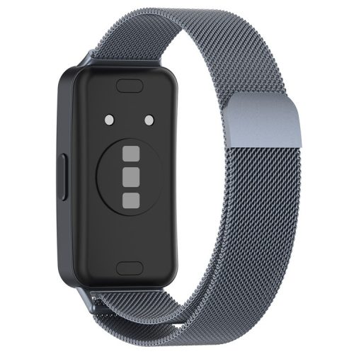 For Huawei Band 8 / Band 8 NFC / Band 9 / Band 9 NFC Replacement Wrist Band Metal Milanese Magnetic Watch Strap - Grey