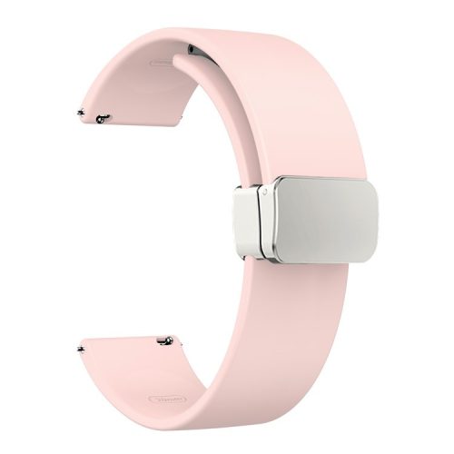 Sport Bands for Huawei Watch 4 / Watch 4 Pro / Watch 3 / Watch 3 Pro , Silicone 22mm Watch Strap with Silver Magnetic Folding Buckle - Pink