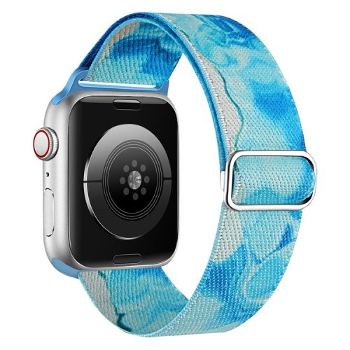 Braided Band for Apple Watch Series 10 46mm / Ultra 2 Ultra 49mm /  Series 9 8 7 45mm / 6 5 4 SE (2023) SE (2022) SE 44mm / 3 2 1 42mm Nylon Pattern Wristband - Ocean Blue